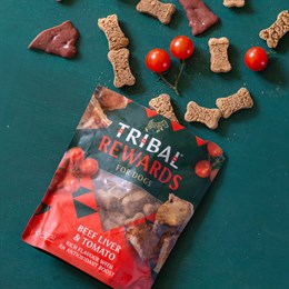 Tribal Rewards Beef Liver & Tomato Dog Treats - 125g